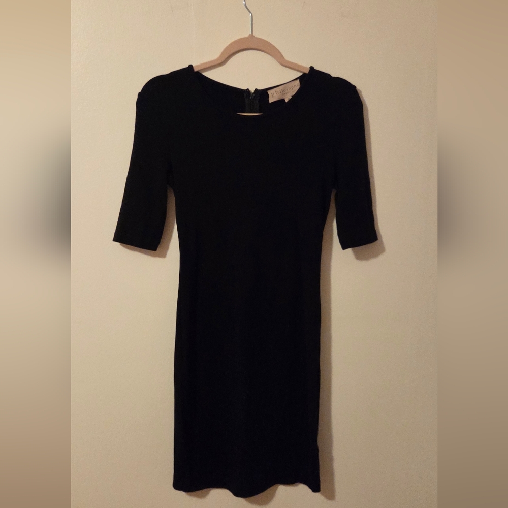 Philosophy Classic Black Long Sleeve Dress